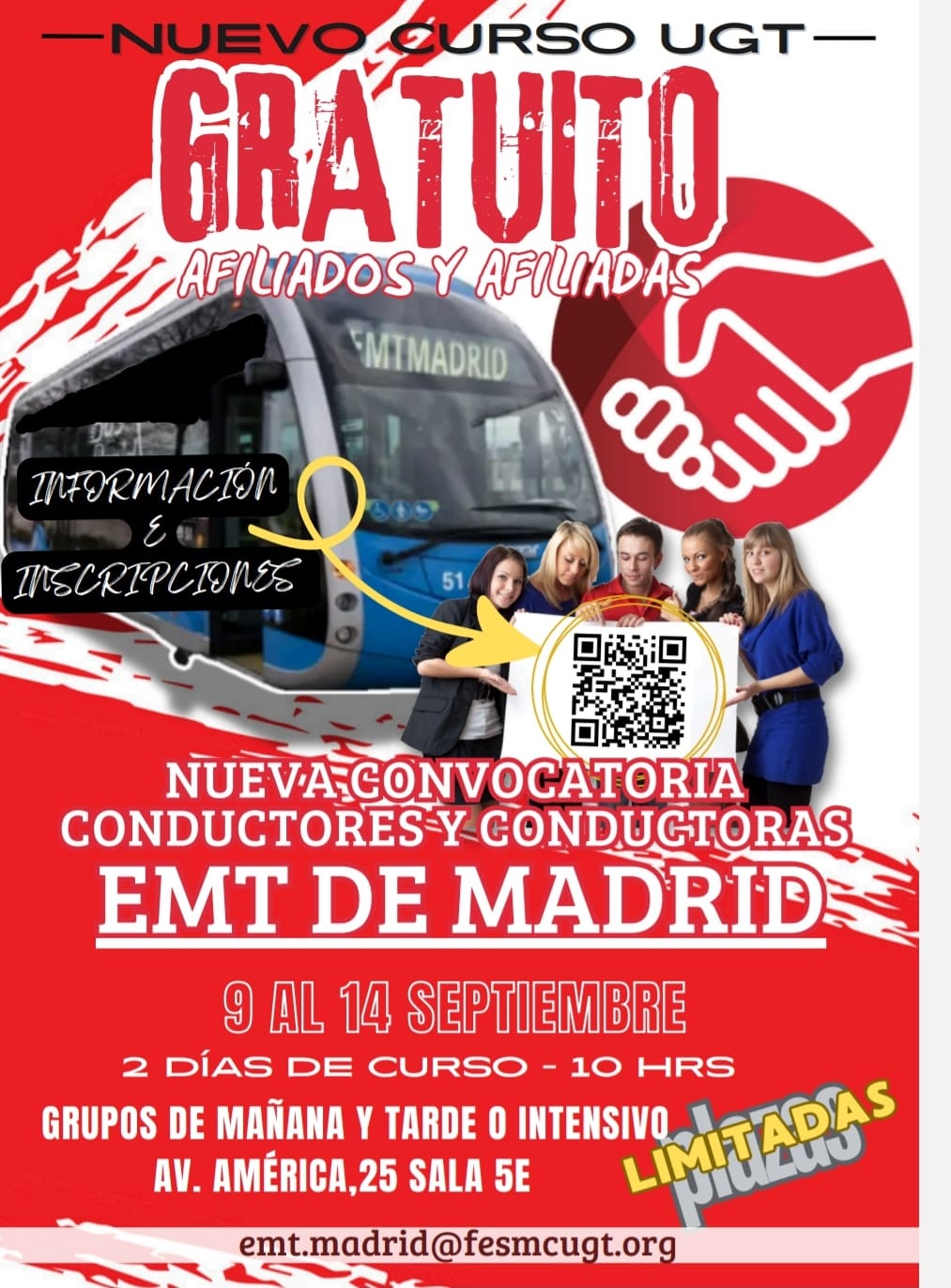 Cartel VCurso EMT agosto 2024